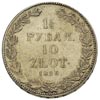 1 1/2 rubla = 10 zlotych 1836, Petersburg, korona wąska, Plage 327, Bitkin 1090