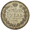 rubel 1843, Warszawa, Plage 431, Bitkin 422, na awersie i rewersie niewielkie uszkodzenie tła