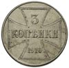 3 kopiejki 1916 / J, Hamburg, Parchimowicz 3.b, piękne