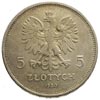 5 złotych 1930, Warszawa, Sztandar, Parchimowicz 115.a, drobne rysy