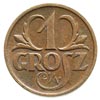 1 grosz 1925, Warszawa, pod napisem GROSZ data 21/V, brąz 1.47 g, Parchimowicz P.102, wybito 1.000..