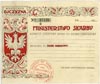 pokwitowanie Ministerstwa Skarbu z lat 1920-1924