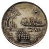 medal na 500-lecie miasta Torunia 1731 r., Aw: Pod dębem żołnierz na straży, obok data 1231, po pr..