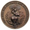 medal autorstwa Juliusza Kossaka wybity z okazji wydarzeń w Krożach w 1893 r., Aw: Kobieta z kotwi..