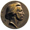 Adam Mickiewicz, medal autorstwa Wacława Szymanowskiego 1898 r., Aw: Głowa poety w prawo i napis w..