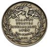Medal Turnieju Szermierczego we Lwowie 1899 r., Aw: W wieńcu z gałązek laurowych i dębowych hełm i..