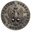 medal na wskrzeszenie wyższych uczelni polskich w Warszawie w 1915 r., Aw: Orzeł uniwersytecki i n..