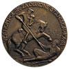 medal na pamiątkę obrony Stanisławowa autorstwa St. Popławskiego 1917, Aw: Scena bitewna i napis U..