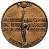 zawody Gordon-Bennetta w Warszawie, medal sygnowany Olga Niewska, Aw: Dwie głowy w prawo i napis w..