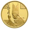 Jan Paweł II, medal 1987 r., Aw: Popiersie papieża z krzyżem w lewej ręce w lewo, Rw: Herb Watykan..