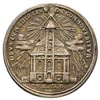 Wrocław, medal na otwarcie kościoła parafialnego po odbudowie 1750 r., Aw: Widok kościóła, wokół b..