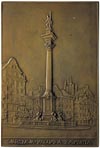 Kolumna Zygmunta III, plakieta mennicy warszawskiej, niesygnowana, wykonana przez Stefana Rufina K..