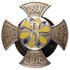 8 Pułk Piechoty Legionów, odznaka oficerska, wzór 2, srebro 40 x 40 mm, Sawicki Wielechowski s. 37..