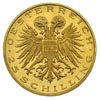 I Republika 1918-1938, 25 szylingów 1935, Św. Leopold, złoto 5.88 g, Fr. 524, rzadkie