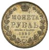rubel 1850 G-F, Petersburg, Bitkin 225, bardzo ładny, delikatna patyna