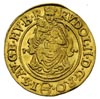 Rudolf 1576-1608, dukat 1587 K-B, Krzemnica, złoto 3.50 g, Huszar 1002, Fr. 63, lekko gięty, piękny