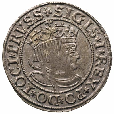 grosz 1534, Toruń, ładny egzemplarz, patyna