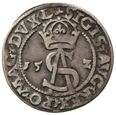 trojak 1562, Wilno, odmiana bez tarczy na rewers
