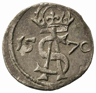 dwudenar 1570, Wilno, Ivanauskas 450:66, moneta z 21 aukcji WCN, patyna