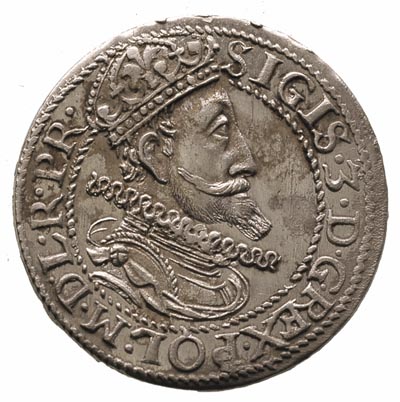 ort 1615, Gdańsk, kropka za łapą niedźwiedzia, moneta bez śladów obiegu z plamiastą patyną