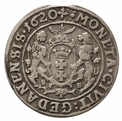 ort 1620, Gdańsk, drobne rysy na policzku króla, rzadki rocznik
