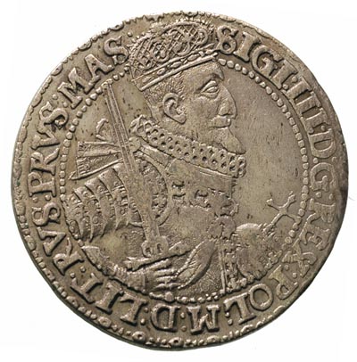 ort 1621/0, Bydgoszcz, przebita data na stemplu, H-Cz. 9618 R8, jeden z najrzadszych ortów Zygmunta III, moneta z 20 aukcji WCN, patyna