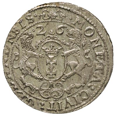 ort 1626, Gdańsk, moneta w wyśmienitym stanie za