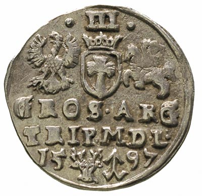 trojak 1597, Wilno, Iger V.97.2.a R, Ivanauskas 1070:214