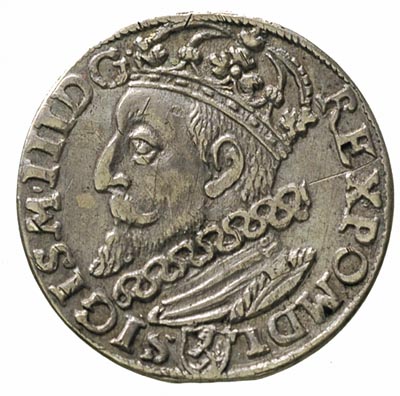 trojak 1601, Kraków, odmiana z popiersiem króla 