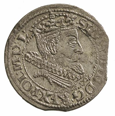 grosz 1606, Kraków, moneta wybita z końca blachy