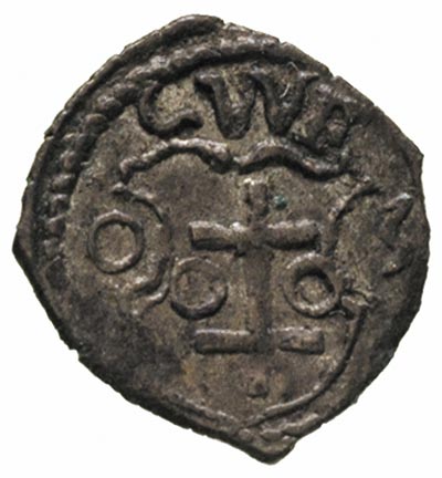 denar 1603, Wschowa, odmiana ze skróconą datą 0 - 3, H-Cz. 1196 R6, T.30, bardzo rzadki i pięknie zachowany, patyna