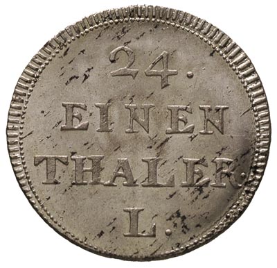 1/24 talara 1753, Lipsk, Aw: Monogram królewski 