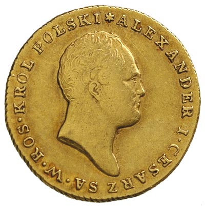 25 złotych 1817, Warszawa, złoto 4.88 g, Plage 11, Bitkin 812 R, Fr. 106, minimalne rysy na awersie, patyna