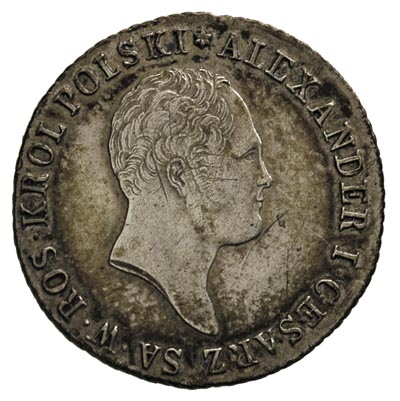 1 złoty 1818, Warszawa, Plage 62, Bitkin 832, drobne rysy, patyna