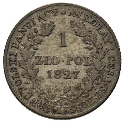 1 złoty 1827, Warszawa, Plage 70, Bitkin 996, pa
