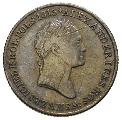 1 złoty 1828, Warszawa, Plage 71, Bitkim 997 R, rysy na awersie, nieco rzadszy rocznik, patyna