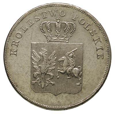 5 złotych 1831, Warszawa, Plage 272, minimalny justunek, pięknie zachowane