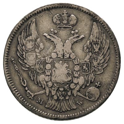 30 kopiejek = 2 złote 1834, Warszawa, Plage 371,
