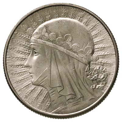 5 złotych 1933, Warszawa, Głowa Kobiety, Parchimowicz 116.c, wyśmienity egzemplarz