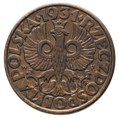5 groszy 1931, Warszawa, Parchimowicz 103.e, ładne i rzadkie