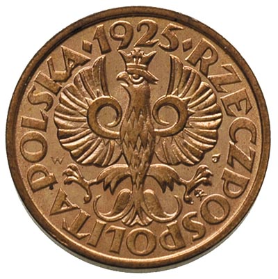 1 grosz 1925, Warszawa, Parchimowicz 101.b, wyśm