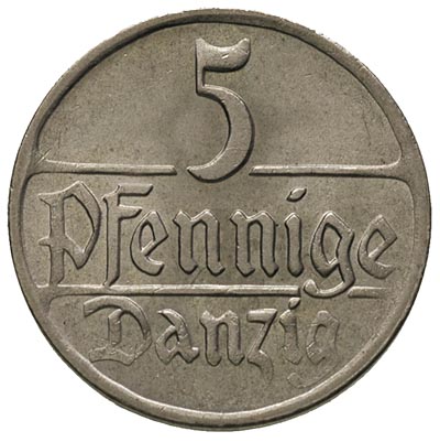 5 fenigów 1923, Berlin, Parchimowicz 55.a, wyśmienity stan zachowania