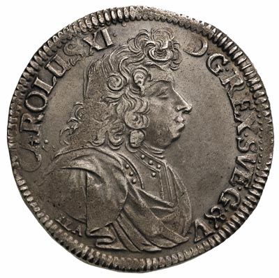 2/3 talara (gulden) 1690, Szczecin, Ahlström 114.b, Dav. 767, patyna