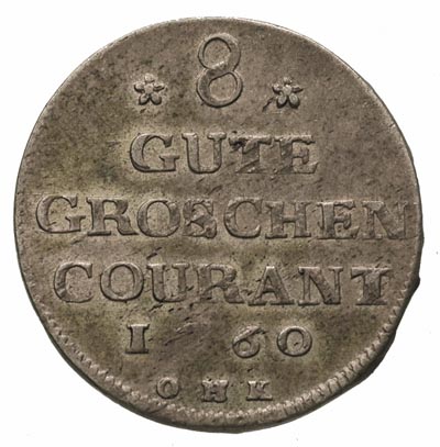 8 gute groszy 1760 / O.H.K., Stralsund, Ahlström 246, ładnie zachowane, patyna