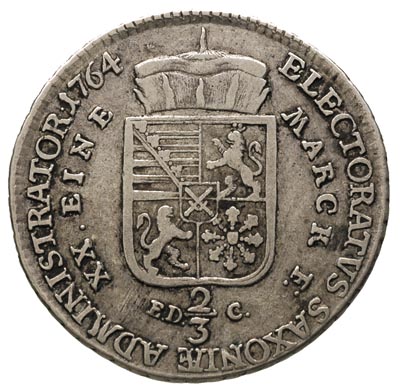 2/3 talara (gulden) 1764, Drezno, Merseb. 1900