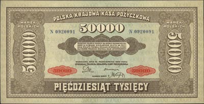 50.000 marek polskich 10.10.1922, seria N, Miłcz
