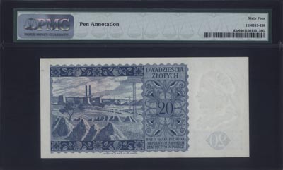 20 złotych 15.08.1939, bez oznaczenia serii i nu