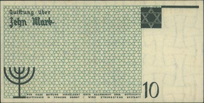 10 marek 15.05.1940, Miłczak Ł5d, papier ze znakiem wodnym, druk koloru zielonego, rzadkie