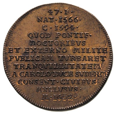 Zygmunt III Waza - medal ze szwedzkiej serii kró