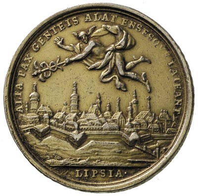 August II - Pokój w Altranstäd 1706 r, medal aut